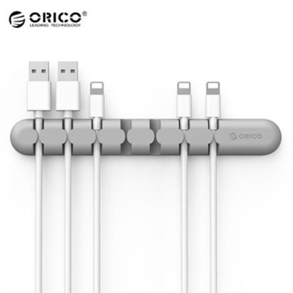 ORICO CBS7 DESKTOP CABLE ORGANIZER SILICONE CORD HOLDER CLIP (GRAY)