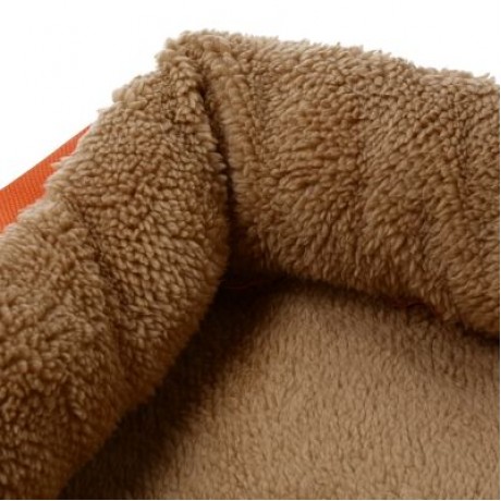 Kimpets Denim Fabric Stylish Washable Pet Dog Cat Bed (ORANGE)