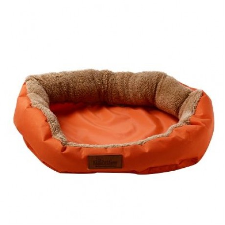 Kimpets Denim Fabric Stylish Washable Pet Dog Cat Bed (ORANGE)