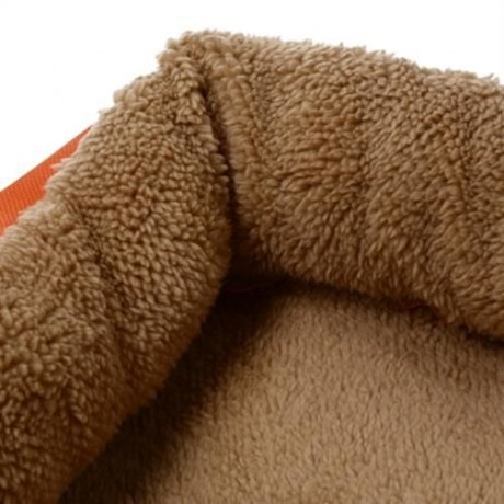 KIMPETS DENIM FABRIC STYLISH WASHABLE PET DOG CAT BED (ORANGE)