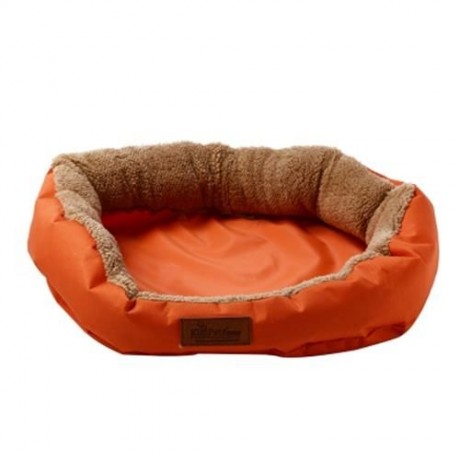 KIMPETS DENIM FABRIC STYLISH WASHABLE PET DOG CAT BED (ORANGE)