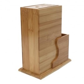 CYYC MULTI-PURPOSE BAMBOO KNIFE RACK KITCHEN ACCESSORY (BEIGE WOOD)