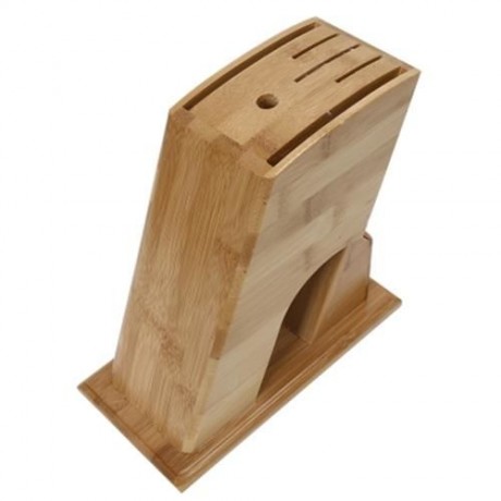 CYYC MULTI-PURPOSE BAMBOO KNIFE RACK KITCHEN ACCESSORY (BEIGE WOOD)
