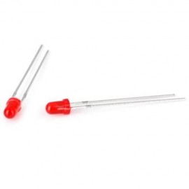 620 - 625NM 800 - 1000MCD 30 DEGREE LIGHTING ANGLE 3MM LED EMITTERS - 20PCS (RED)