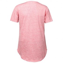 STRETCHY SHORT SLEEVE LONG T-SHIRT (RED)