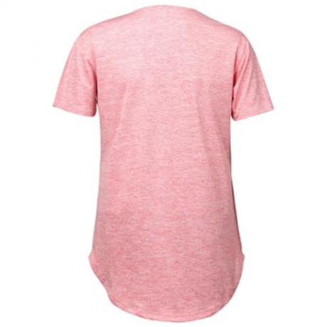 STRETCHY SHORT SLEEVE LONG T-SHIRT (RED)