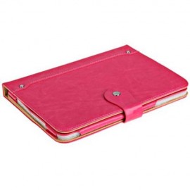 NEW STYLE PURE COLOR DESIGN FOLDING PU STAND LEATHER CASE FOR IPAD MINI - WHITE (PEACH)
