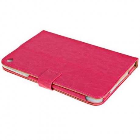 NEW STYLE PURE COLOR DESIGN FOLDING PU STAND LEATHER CASE FOR IPAD MINI - WHITE (PEACH)