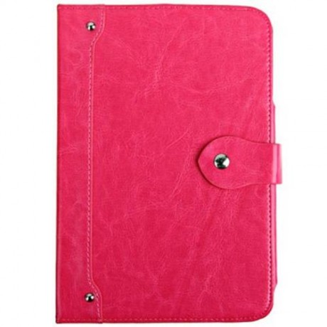 NEW STYLE PURE COLOR DESIGN FOLDING PU STAND LEATHER CASE FOR IPAD MINI - WHITE (PEACH)