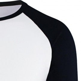 CREW NECK PANEL HALF RAGLAN SLEEVE T-SHIRT (CADETBLUE   WHITE)