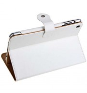 NEW STYLE PURE COLOR DESIGN FOLDING PU STAND LEATHER CASE FOR IPAD MINI - WHITE (WHITE)