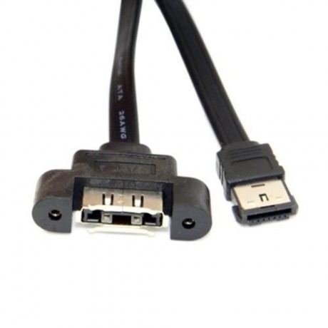 CY SA-022 1M POWER ESATA MALE TO FEMALE EXTENSION CABLE (BLACK)