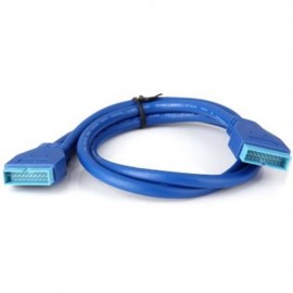 CY U3-061 50CM USB 3.0 MAINBOARD 20-PIN MALE TO 20-PIN MALE EXTENSION CABLE (BLUE)