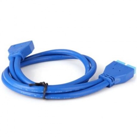 CY U3-061 50CM USB 3.0 MAINBOARD 20-PIN MALE TO 20-PIN MALE EXTENSION CABLE (BLUE)