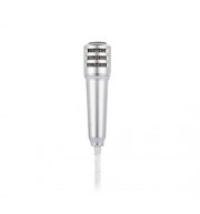 YESHOLD WIRED STEREO HIFI EARPHONES WITH MINI MIC FOR KARAOKE (SILVER)