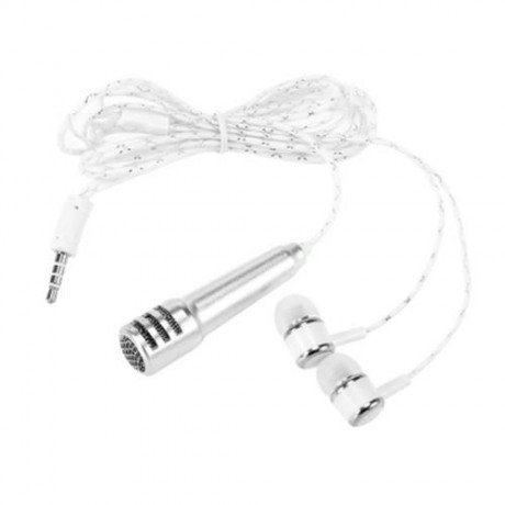YESHOLD WIRED STEREO HIFI EARPHONES WITH MINI MIC FOR KARAOKE (SILVER)