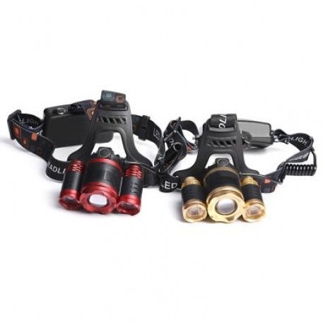 Shengfeihuo LED Hard Light Zoom Rechargeable Miner Light (RED)