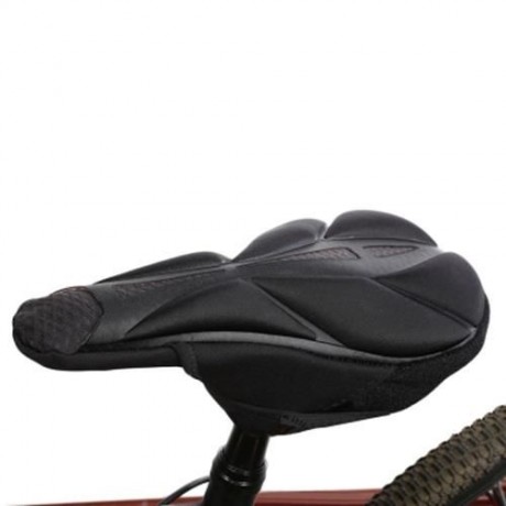 COOLCHANGE BREATHABLE BIKE CYCLING SADDLE SEAT CUSHION COVER (BLACK)