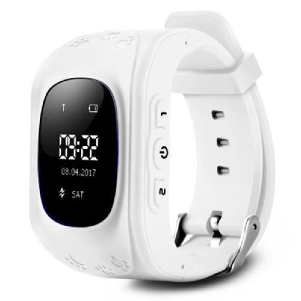 Q50 CHILDREN OLED DISPLAY GPS INTELLIGENT WATCH TELEPHONE (WHITE)