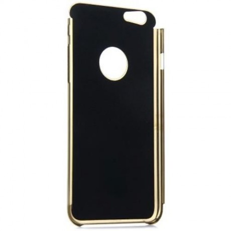 BRUSHED BACK COVER CASE WITH LOGO HOLE DESIGN FOR IPHONE 6 - 4.7 INCHES (GOLDEN)