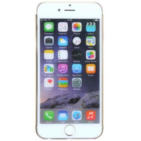 BRUSHED BACK COVER CASE WITH LOGO HOLE DESIGN FOR IPHONE 6 - 4.7 INCHES (GOLDEN)