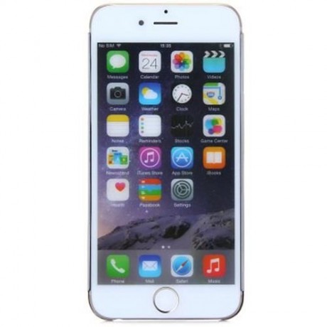 BRUSHED BACK COVER CASE WITH LOGO HOLE DESIGN FOR IPHONE 6 - 4.7 INCHES (SILVER)