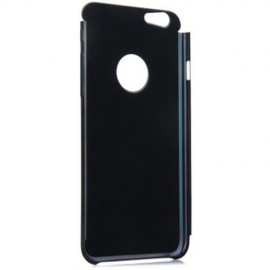 BRUSHED BACK COVER CASE WITH LOGO HOLE DESIGN FOR IPHONE 6 - 4.7 INCHES (BLACK)