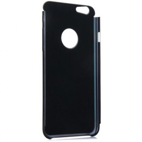 BRUSHED BACK COVER CASE WITH LOGO HOLE DESIGN FOR IPHONE 6 - 4.7 INCHES (BLACK)