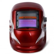 SOLAR ENERGY AUTOMATIC VARIABLE LIGHT ELECTRIC WELDING PROTECTIVE MASK (RED)