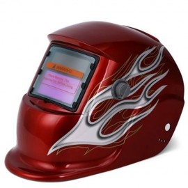 SOLAR ENERGY AUTOMATIC VARIABLE LIGHT ELECTRIC WELDING PROTECTIVE MASK (RED)