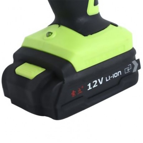 SUNTOL 12V Electric Screwdriver Lithium-ion Battery Drill (BLACK AND GREEN)