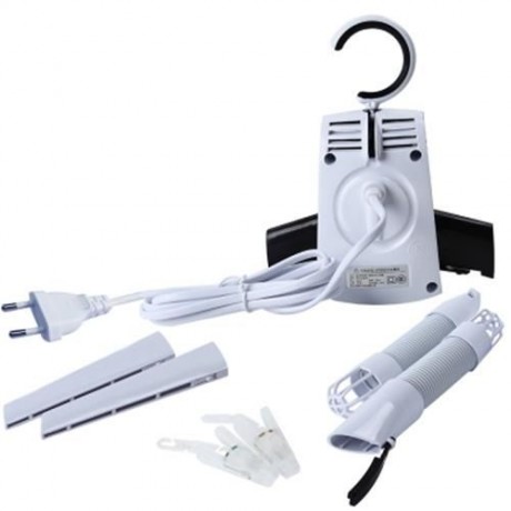SMART FROG 2 IN1 FOLDING CLOTHES DRYING HANGER SHOES DRYER (WHITE)