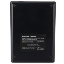 SOSHINE H4 4-SLOT LCD EU PLUG BATTERY CHARGER - 100 - 240V (BLACK)
