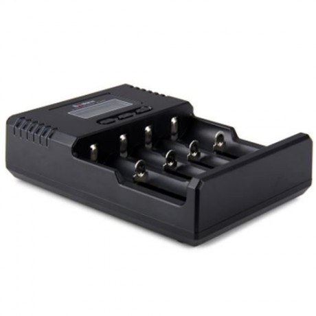 SOSHINE H4 4-SLOT LCD EU PLUG BATTERY CHARGER - 100 - 240V (BLACK)