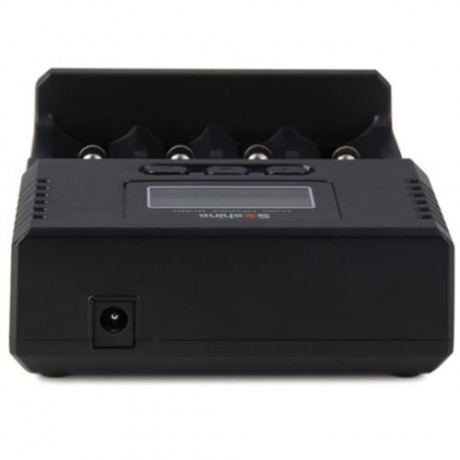 SOSHINE H4 4-SLOT LCD EU PLUG BATTERY CHARGER - 100 - 240V (BLACK)