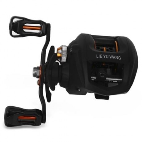 LIE YU WANG LC 10   1 BEARINGS FISHING REEL WATER DROP WHEEL (BLACK)