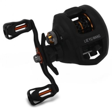 LIE YU WANG LC 10   1 BEARINGS FISHING REEL WATER DROP WHEEL (BLACK)