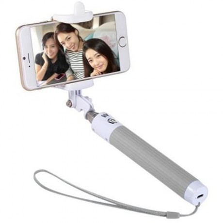 BLUETOOTH V3.0 REMOTE CONTROL SELF TIMER CAMERA MONOPOD WITH CLIP STAND (GRAY)