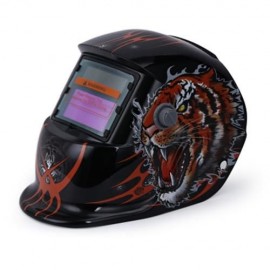 TIGER PATTERN SOLAR POWER AUTO DARKENING WELDING HELMET (BLACK)