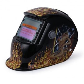 BEAUTY PATTERN SOLAR POWER AUTO DARKENING WELDING HELMET (YELLOW)