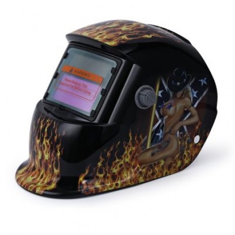 Beauty Pattern Solar Power Auto Darkening Welding Helmet (GOLDEN)