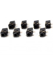 PRACTICAL DIY 2.5MM DC 50V 0.5A 4PIN SMD STEREO AUDIO JACKS - 10PCS (BLACK)