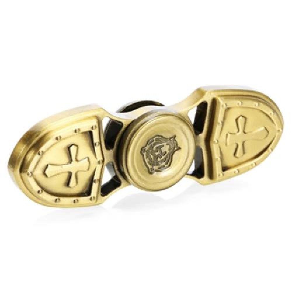 ZINC ALLOY GYRO STYLE STRESS RELIEVER PRESSURE REDUCING TOY FOR OFFICE WORKER (GOLDEN)