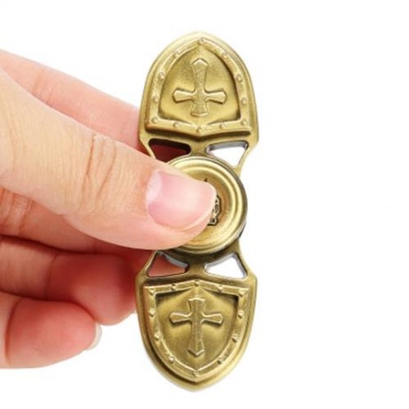 ZINC ALLOY GYRO STYLE STRESS RELIEVER PRESSURE REDUCING TOY FOR OFFICE WORKER (GOLDEN)