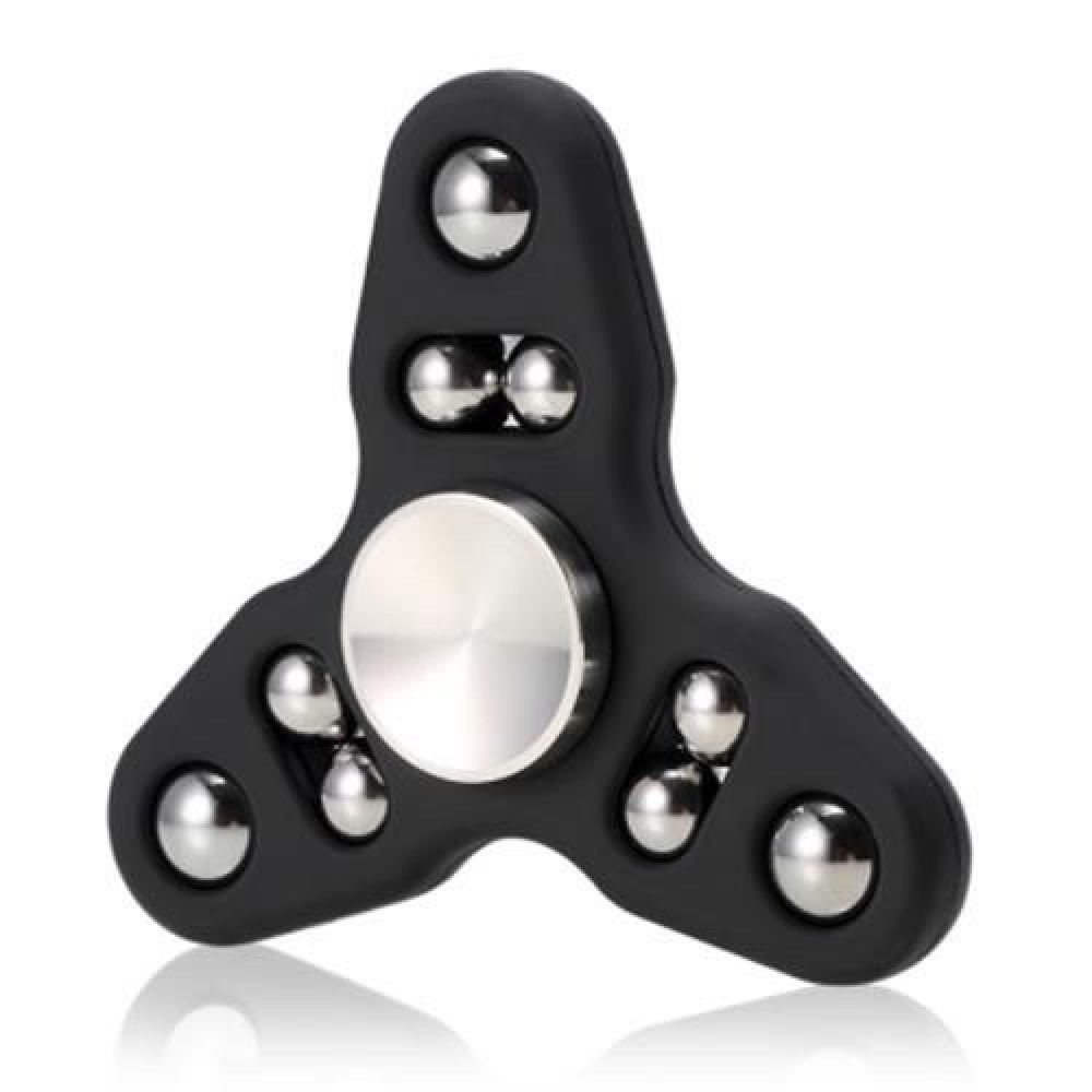 TRIANGLE GYRO STYLE STRESS RELIEVER PRESSURE REDUCING TOY FOR OFFICE WORKER (BLACK)