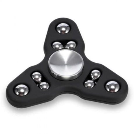 TRIANGLE GYRO STYLE STRESS RELIEVER PRESSURE REDUCING TOY FOR OFFICE WORKER (BLACK)