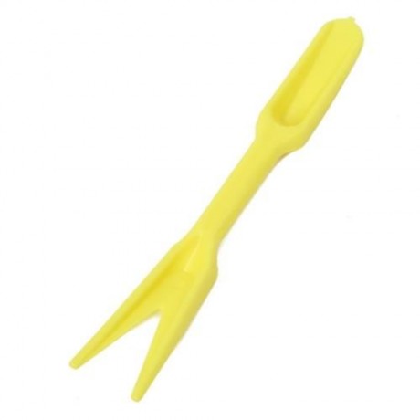 2PCS PLASTIC GARDEN SEEDS TRANSPLANTING PLANTING DIGGING TOOLS (YELLOW)