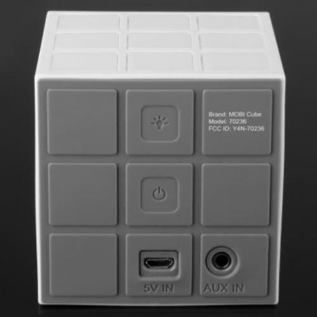 6625 BLUETOOTH 2.1 LED SHINING MUSIC SPEAKER WITH 6 LED LIGHT MODES (WHITE)