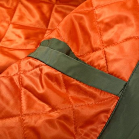 BADGE PATCHED ZIP UP BOMBER JACKET (ARMY GREEN)