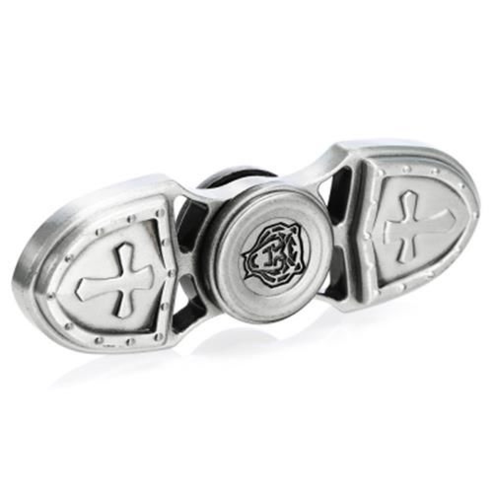 ZINC ALLOY GYRO STYLE STRESS RELIEVER PRESSURE REDUCING TOY FOR OFFICE WORKER (SILVER)